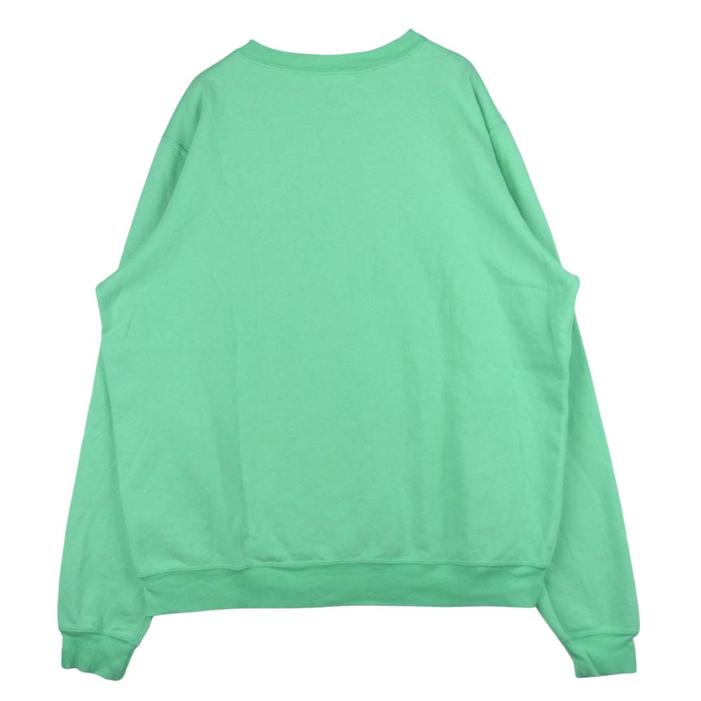 Champion チャンピオン C5-P001 USA製 9oz Terry Fleece クルーネック スウェット シャツ ライトグリーン系 XL【中古】