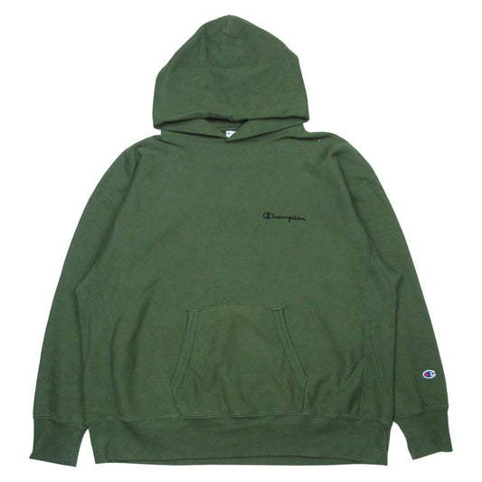 Champion チャンピオン C8-S102 リバースウィーブ ビッグ プルオーバー スウェット パーカー カーキ系 XL【中古】