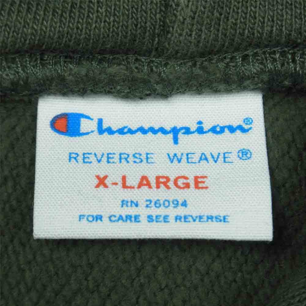 Champion チャンピオン C8-S102 リバースウィーブ ビッグ プルオーバー スウェット パーカー カーキ系 XL【中古】