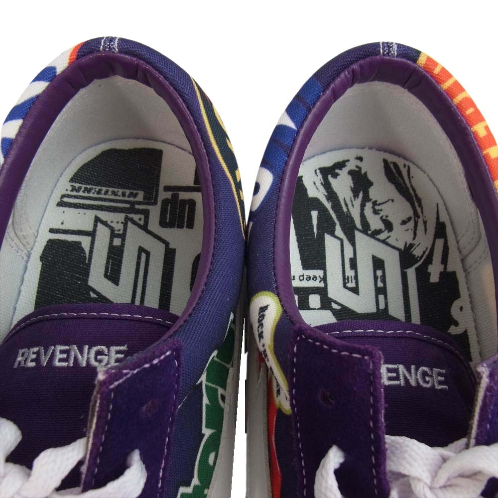 HYSTERIC GLAMOUR ヒステリックグラマー 2193QS05 × REVENGE × STORM リベンジ ストーム ローカット スニーカー パープル系 27cm【中古】