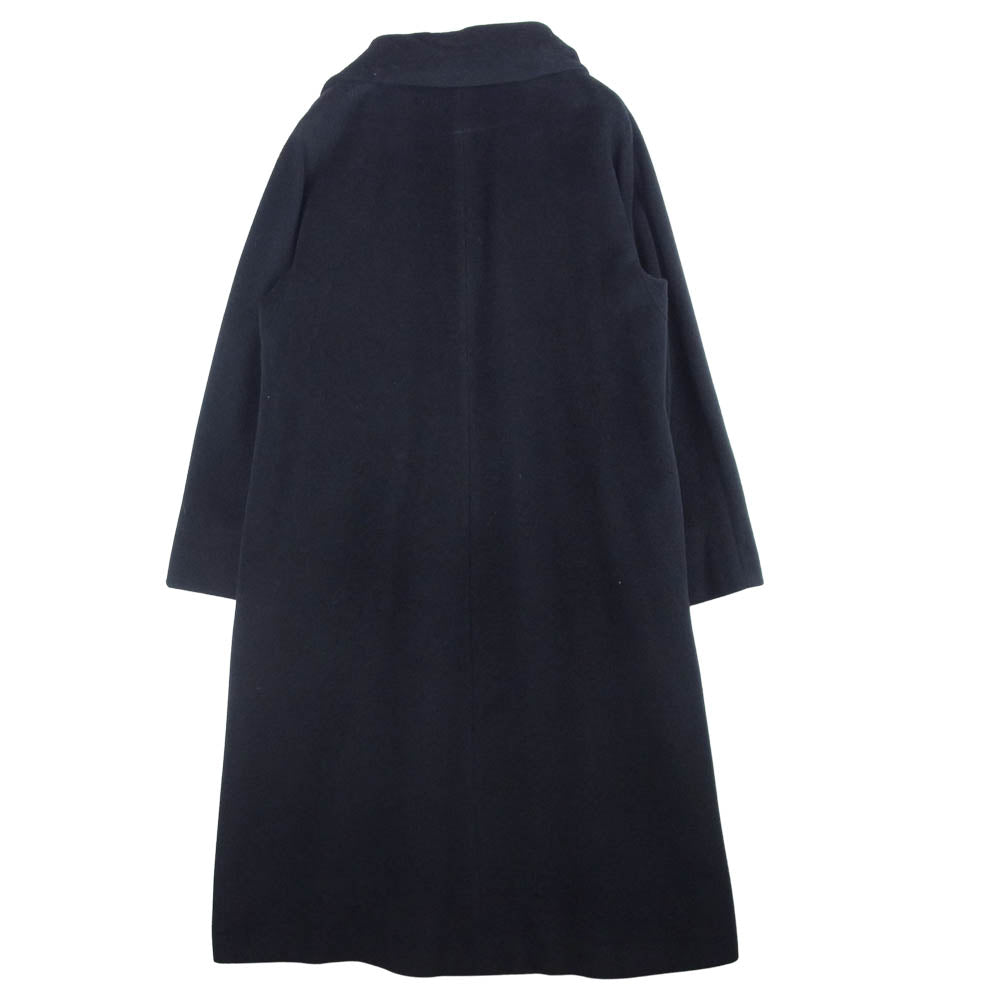 MAX MARA マックスマーラ 白タグ ウール100％ 比翼 ロング コート イタリア製 ブラック系 36【中古】