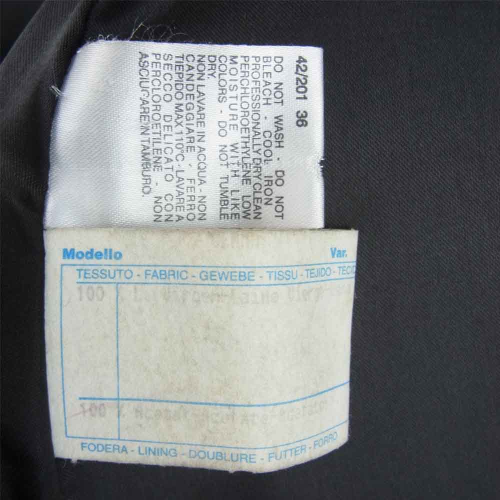 MAX MARA マックスマーラ 白タグ ウール100％ 比翼 ロング コート イタリア製 ブラック系 36【中古】