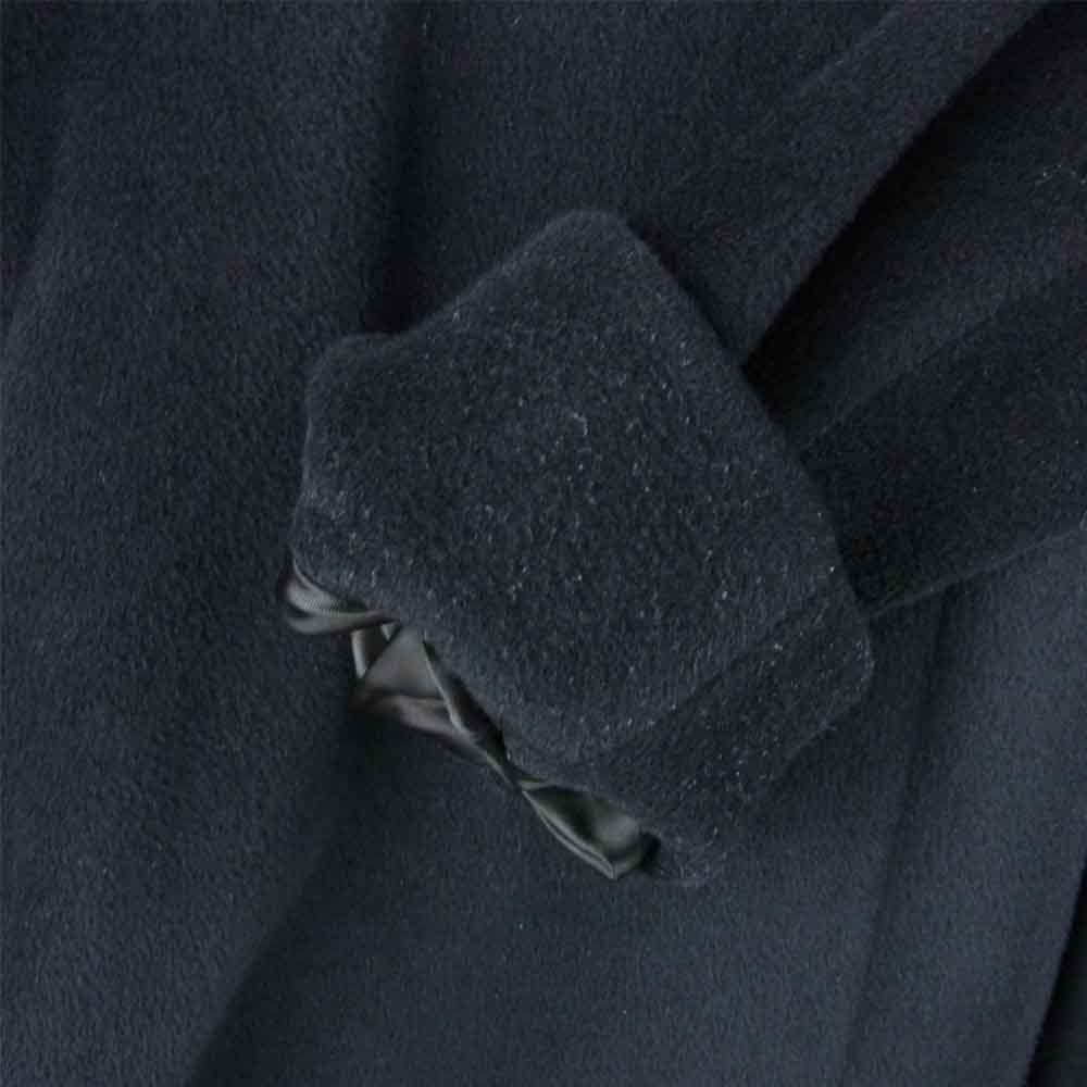 MAX MARA マックスマーラ 白タグ ウール100％ 比翼 ロング コート イタリア製 ブラック系 36【中古】
