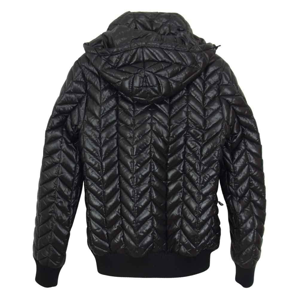 AKM エイケイエム × DUVETICA デュベティカ AD009 ヘリンボーン キルティング フーデッド ダウンジャケット ブラック系 M【中古】