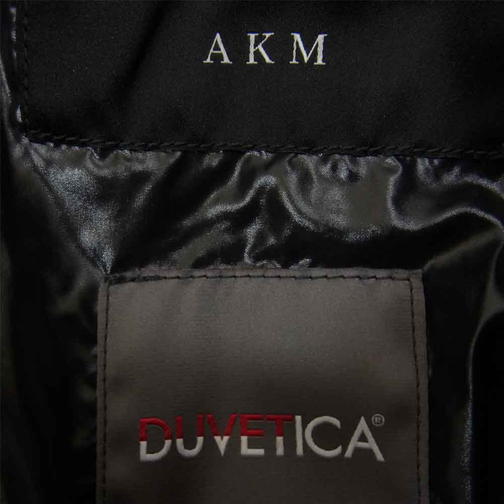 AKM エイケイエム × DUVETICA デュベティカ AD009 ヘリンボーン キルティング フーデッド ダウンジャケット ブラック系 M【中古】