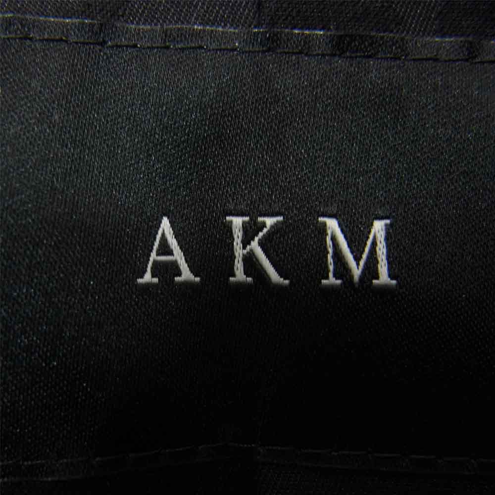 AKM エイケイエム B136-COW034 SINGLE RIDERS カウレザー ハイネック シングル ライダース ジャケット ブラック系 M【中古】