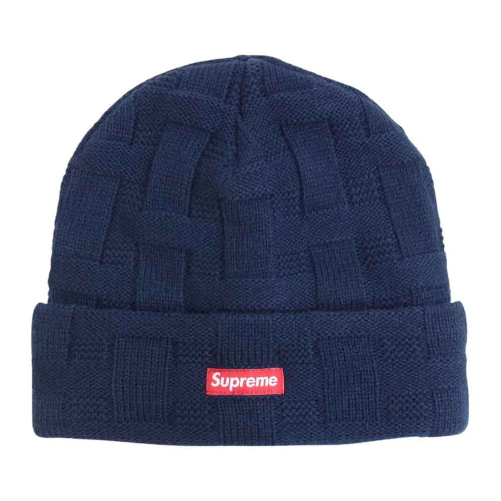 Supreme シュプリーム 19AW Basket Weave Beanie バスケット ウェーブ ビーニー ニット帽 ネイビー系【新古品】【未使用】【中古】