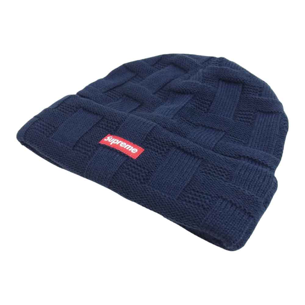 Supreme シュプリーム 19AW Basket Weave Beanie バスケット ウェーブ ビーニー ニット帽 ネイビー系【新古品】【未使用】【中古】