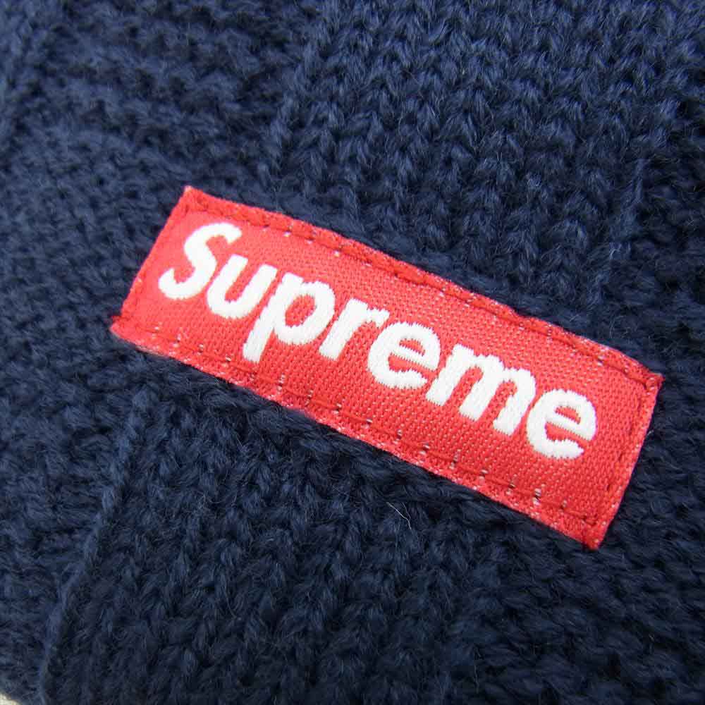 Supreme シュプリーム 19AW Basket Weave Beanie バスケット ウェーブ ビーニー ニット帽 ネイビー系【新古品】【未使用】【中古】