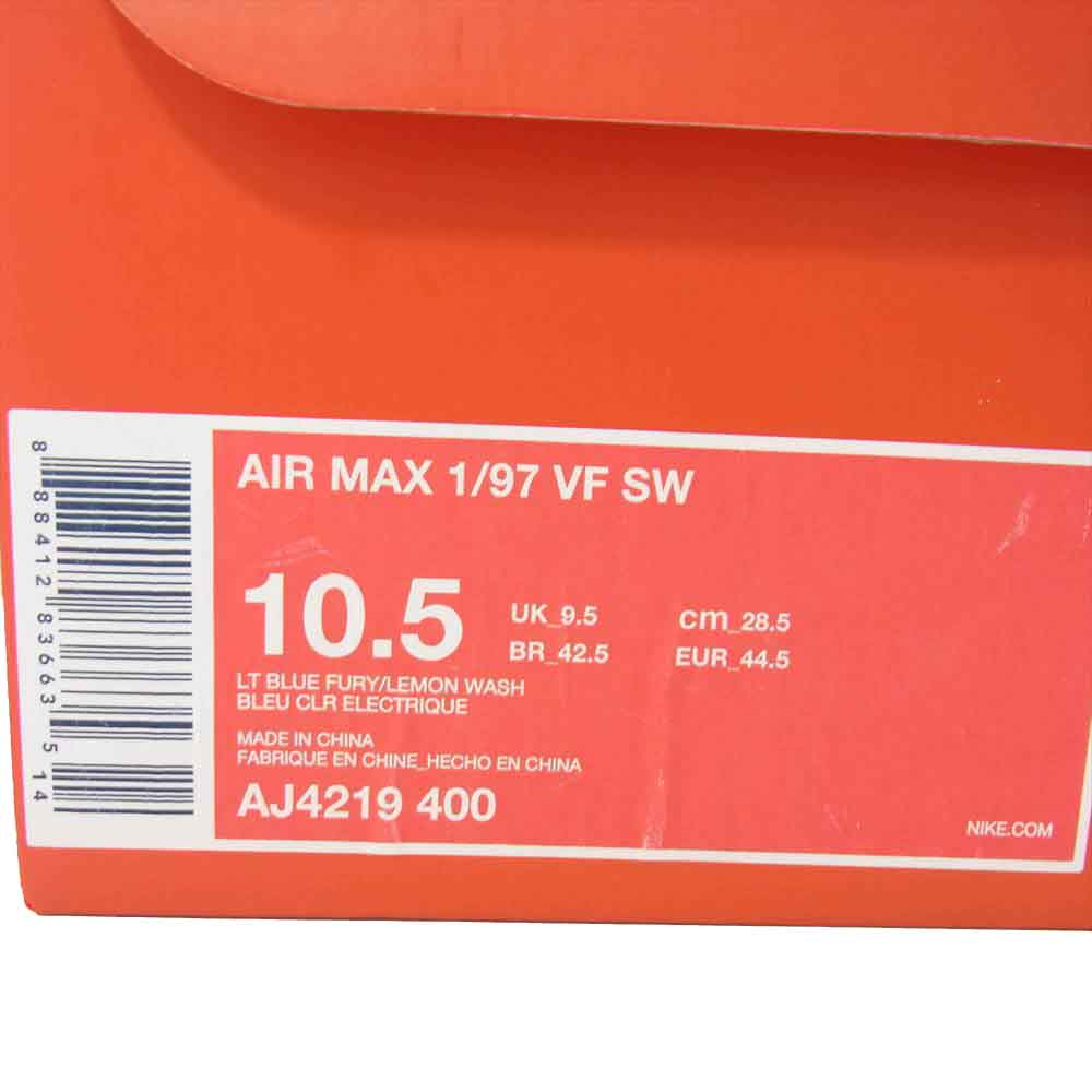 NIKE ナイキ 黒タグ付き AIR MAX 1/97 VF SW Sean Wotherspoon AJ4219-400 ショーン ウェザーズプーン エア マックス ローカット スニーカー マルチカラー系 28.5ｃｍ【中古】