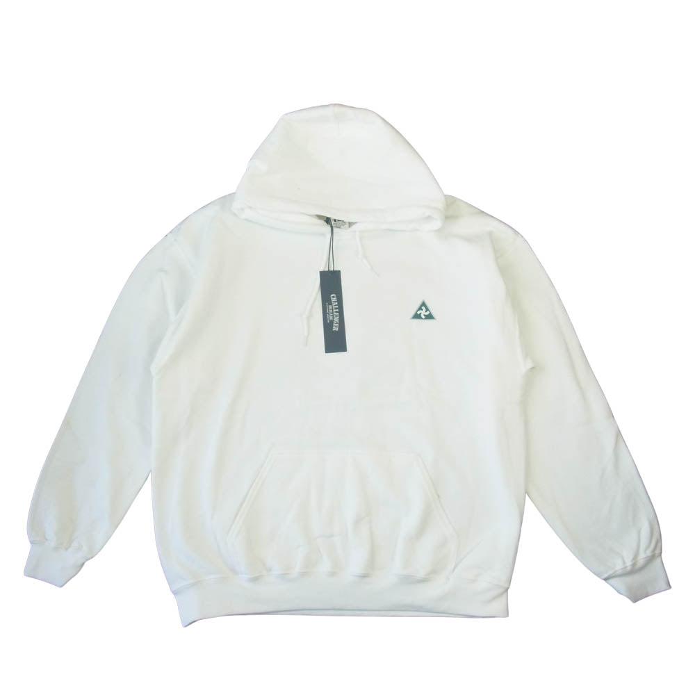 CHALLENGER チャレンジャー CLG-CS 020-002 SPADE SKULL HOODIE スペード スカル フーディー プルオーバー パーカー ホワイト系 L【美品】【中古】