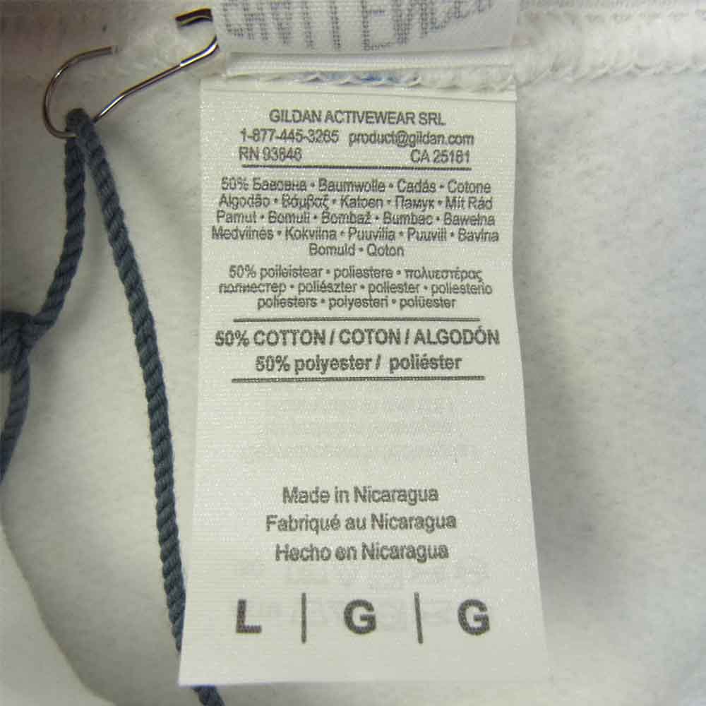 CHALLENGER チャレンジャー CLG-CS 020-002 SPADE SKULL HOODIE スペード スカル フーディー プルオーバー パーカー ホワイト系 L【美品】【中古】