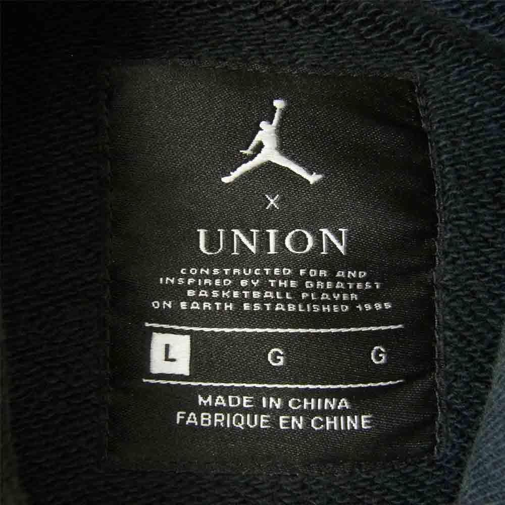 NIKE ナイキ AV4991-010 × UNION LOS ANGELES ユニオン ロサンジェルス AS NRG VAULT FLIGHT PO HOOD プリント パーカー ブラック系 L【極上美品】【中古】