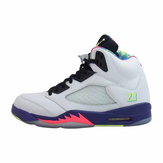 NIKE ナイキ DB3335-100 AIR JORDAN 5 RETORO BEL-AIR エアジョーダン レトロ ベルエア ハイカット スニーカー ホワイト系 マルチカラー系 30cm【中古】