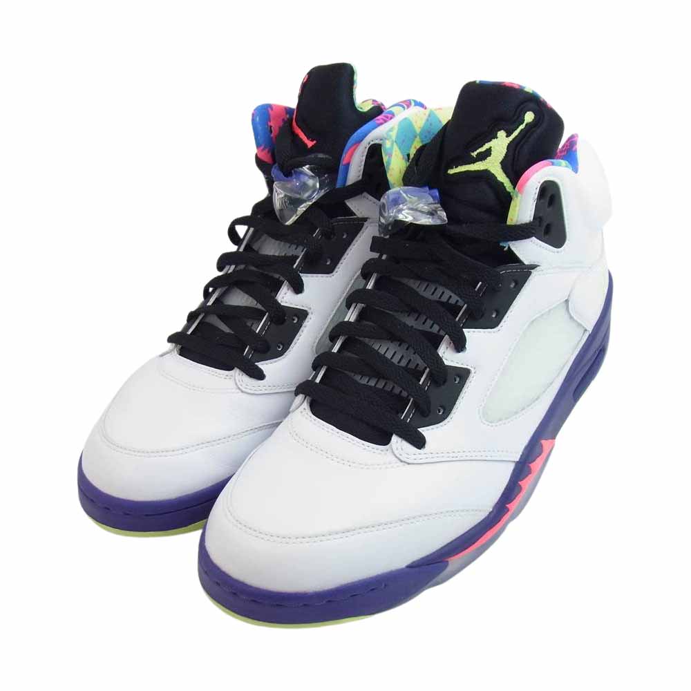 NIKE ナイキ DB3335-100 AIR JORDAN 5 RETORO BEL-AIR エアジョーダン レトロ ベルエア ハイカット スニーカー ホワイト系 マルチカラー系 30cm【中古】