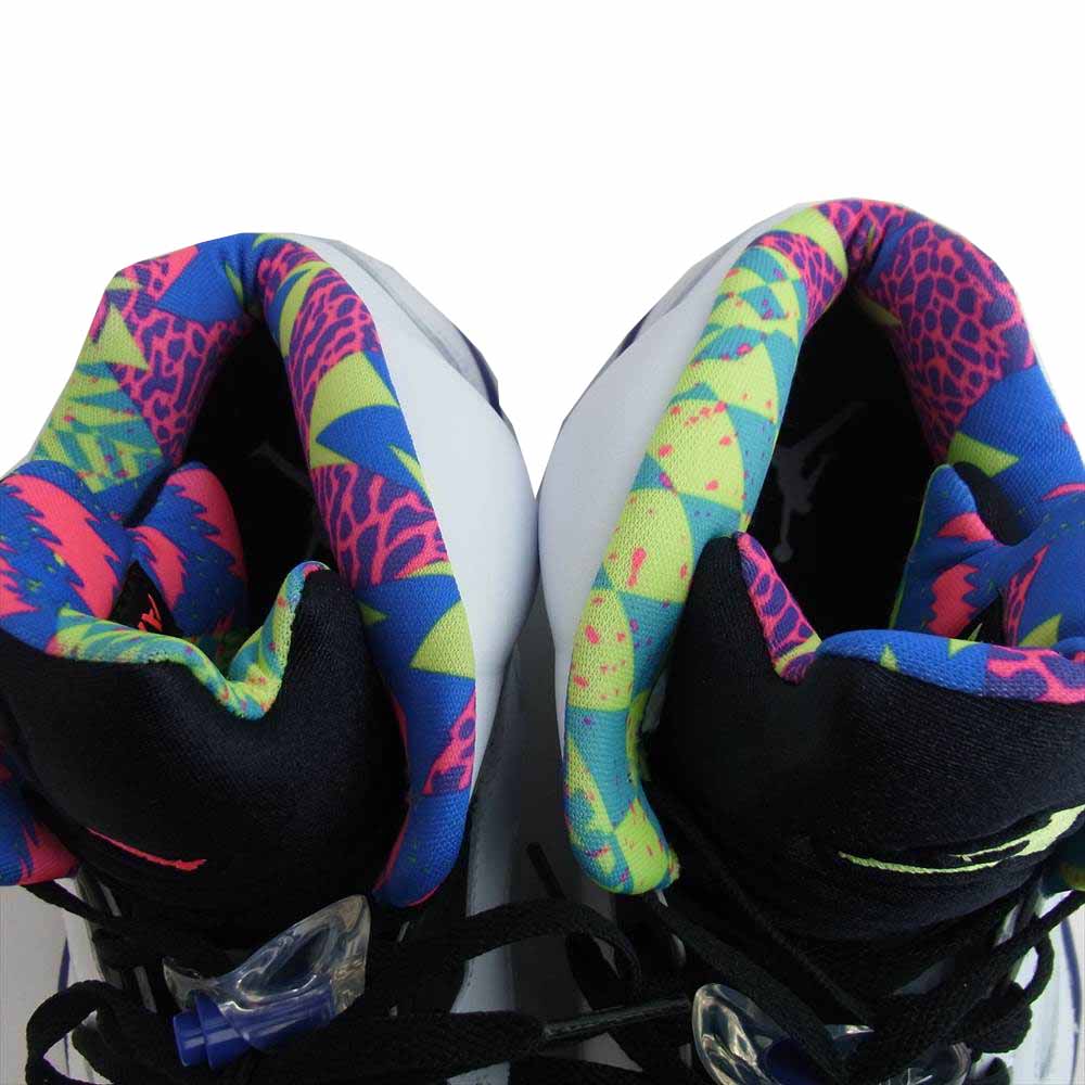 NIKE ナイキ DB3335-100 AIR JORDAN 5 RETORO BEL-AIR エアジョーダン レトロ ベルエア ハイカット スニーカー ホワイト系 マルチカラー系 30cm【中古】