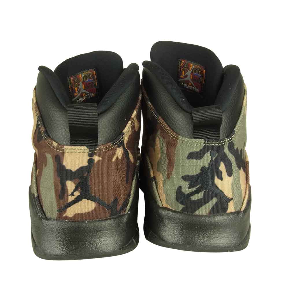 NIKE ナイキ 310805-201 AIR JORDAN 10 RETORO WOODLAND CAMO エア ジョーダン レトロ カモ スニーカー マルチカラー系 30㎝【中古】