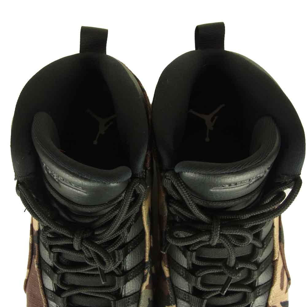 NIKE ナイキ 310805-201 AIR JORDAN 10 RETORO WOODLAND CAMO エア ジョーダン レトロ カモ スニーカー マルチカラー系 30㎝【中古】