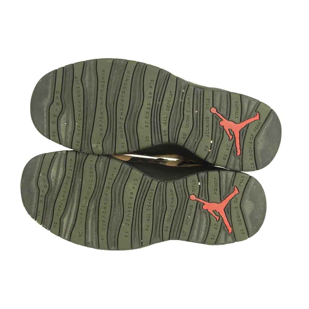 NIKE ナイキ 310805-201 AIR JORDAN 10 RETORO WOODLAND CAMO エア ジョーダン レトロ カモ スニーカー マルチカラー系 30㎝【中古】