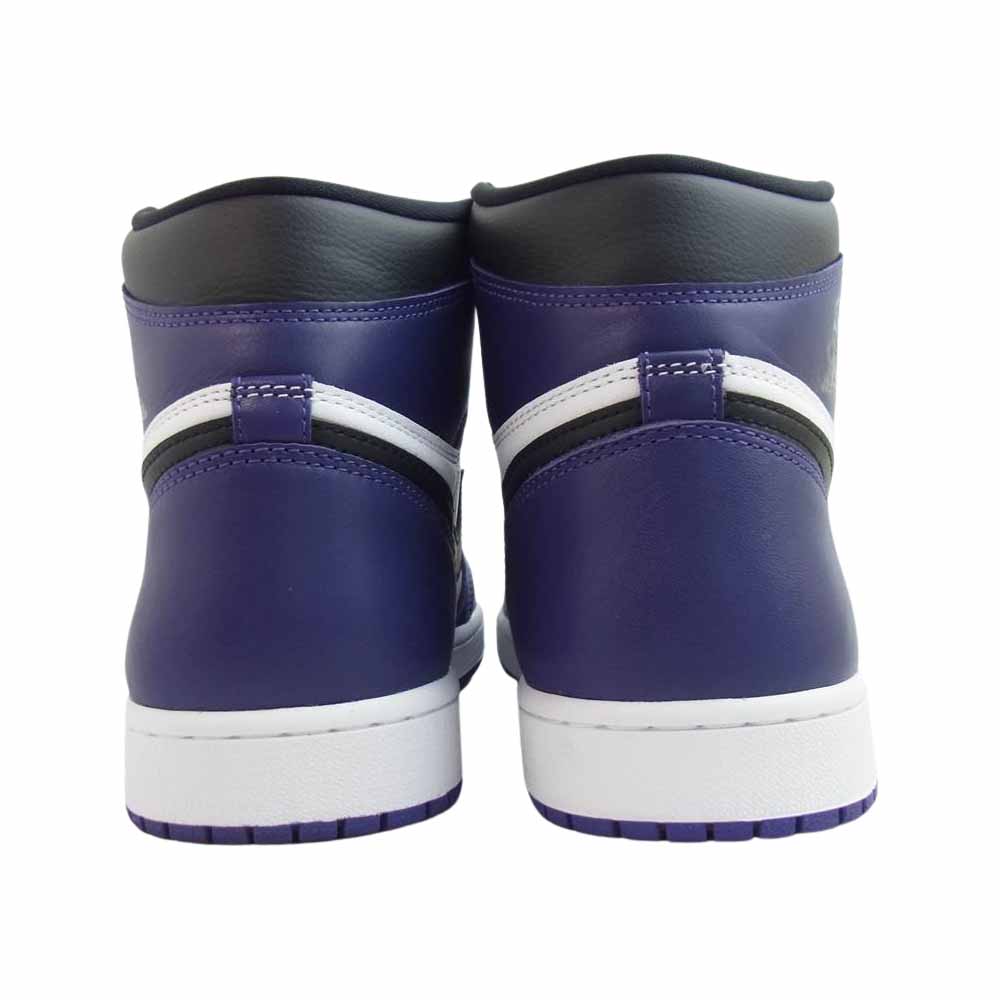 NIKE ナイキ 555088-500 AIR JORDAN 1 RETORO HIGH OG エアジョーダン レトロ ハイ OG コート パープル ハイカット スニーカー パープル系 30cm【中古】