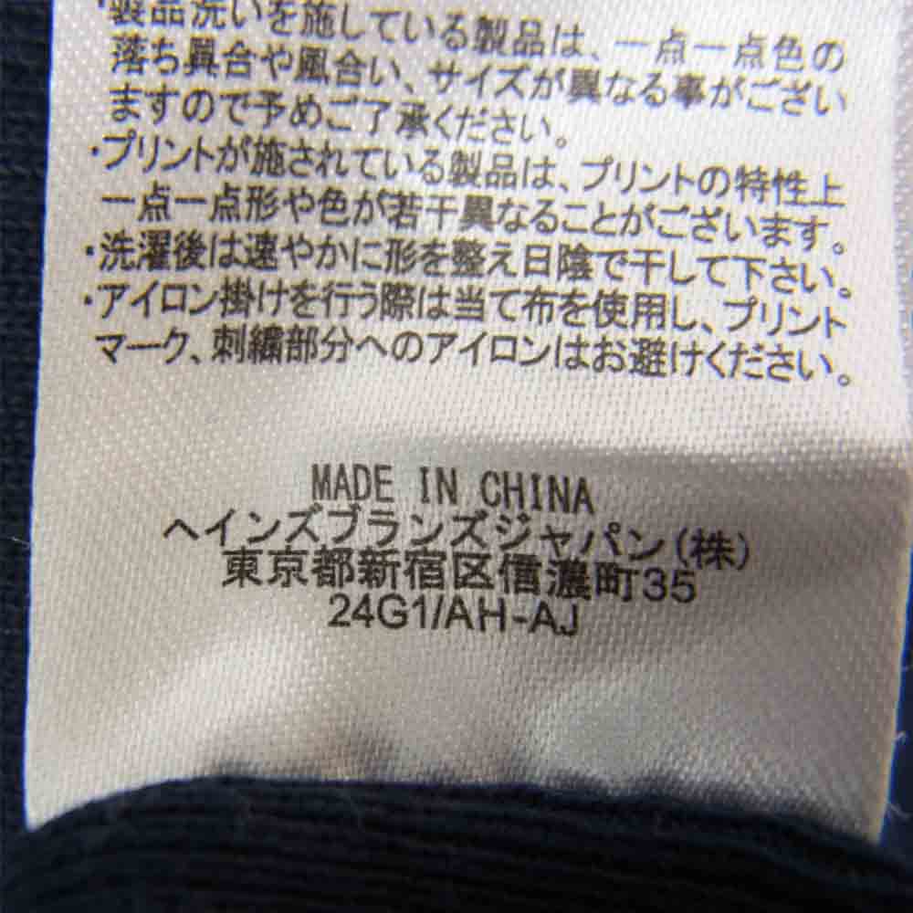 Champion チャンピオン C3-P408 ロングスリーブ フーデッド シャツ カットソー ネイビー系 XL【中古】