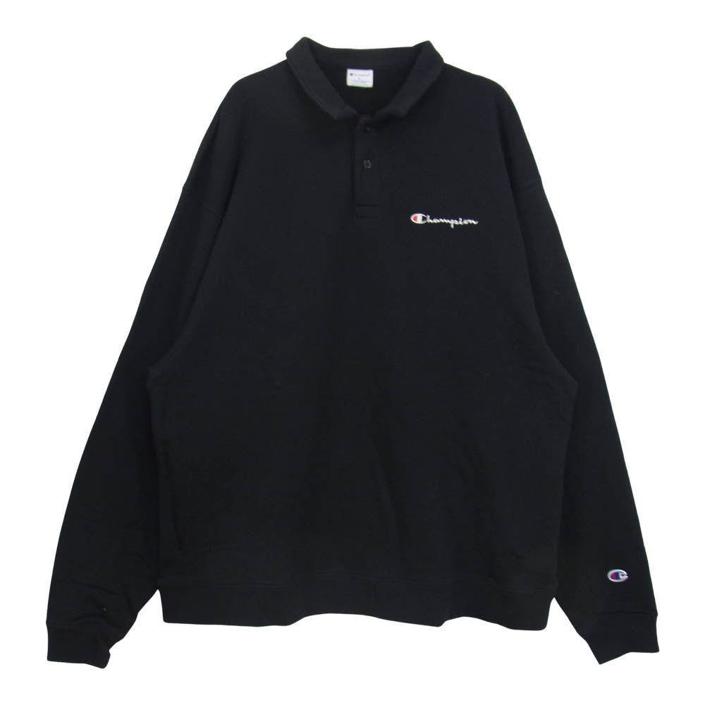 Champion チャンピオン C8-S008 スウェット ポロシャツ 襟付き ブラック系 XL【中古】