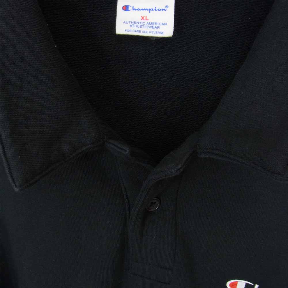 Champion チャンピオン C8-S008 スウェット ポロシャツ 襟付き ブラック系 XL【中古】