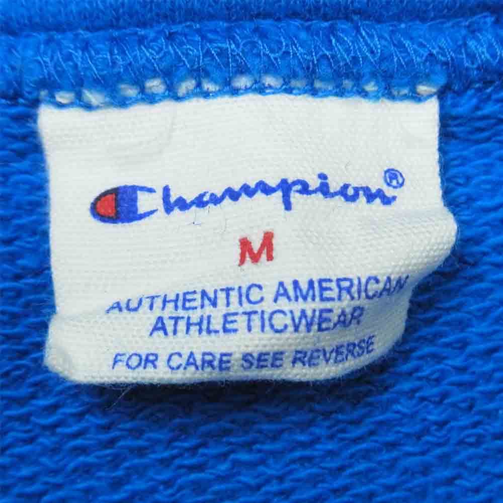 Champion チャンピオン C8-P105 プルオーバー ハーフジップ スウェット パーカー コットン 中国製 ブルー系 M【中古】