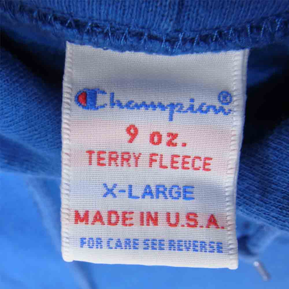 Champion チャンピオン C5-P101 USA製 9oz Terry Fleece フーデッド スウェット シャツ ブルー系 XL【中古】