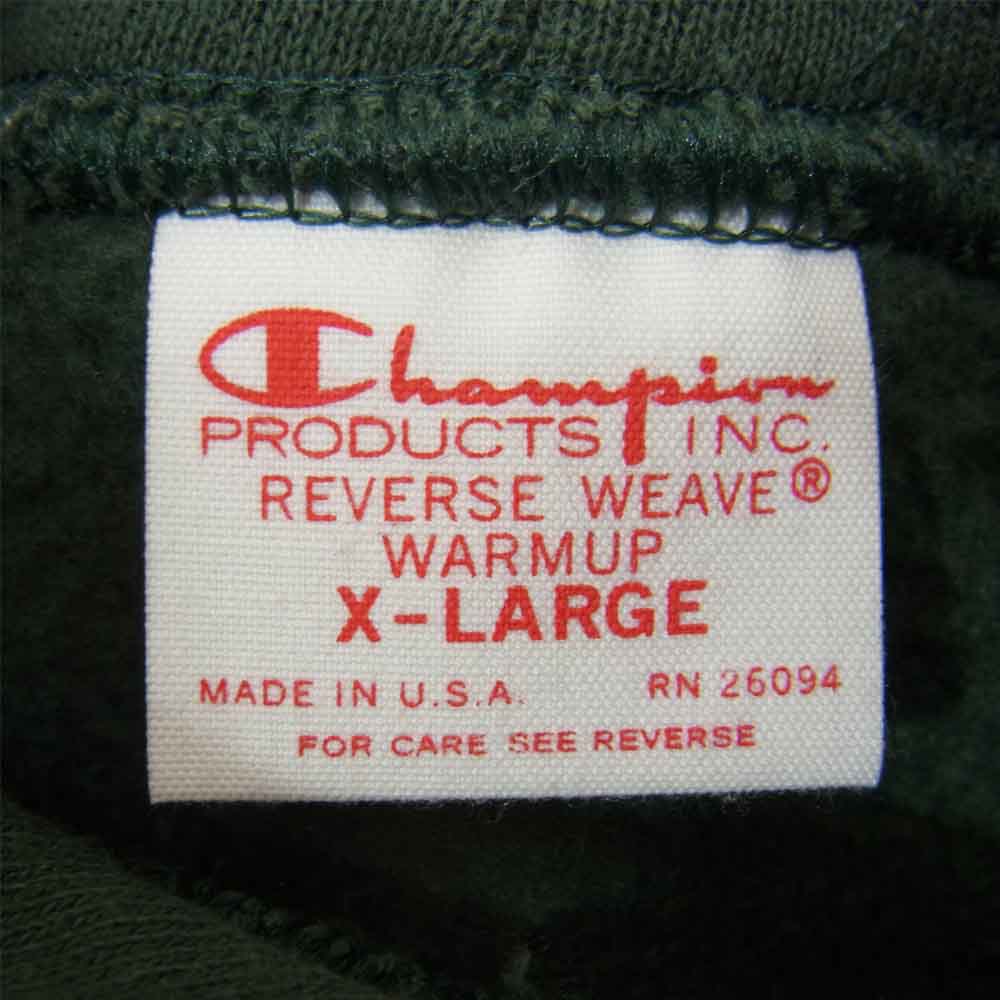 Champion チャンピオン CS-U101 USA製 単タグ復刻 12.5oz リバースウィーブ プルオーバー パーカー グリーン系 XL【中古】