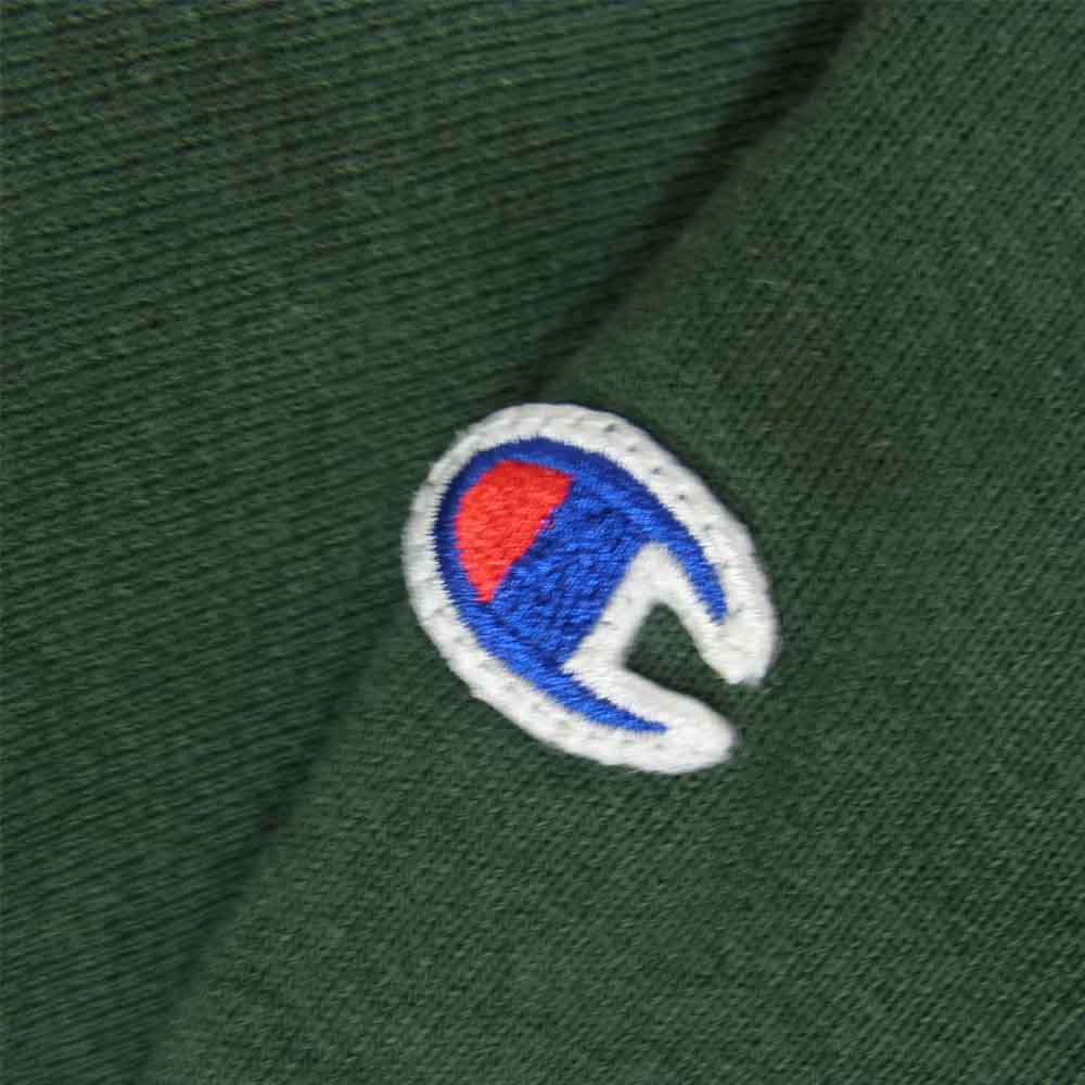 Champion チャンピオン CS-U101 USA製 単タグ復刻 12.5oz リバースウィーブ プルオーバー パーカー グリーン系 XL【中古】