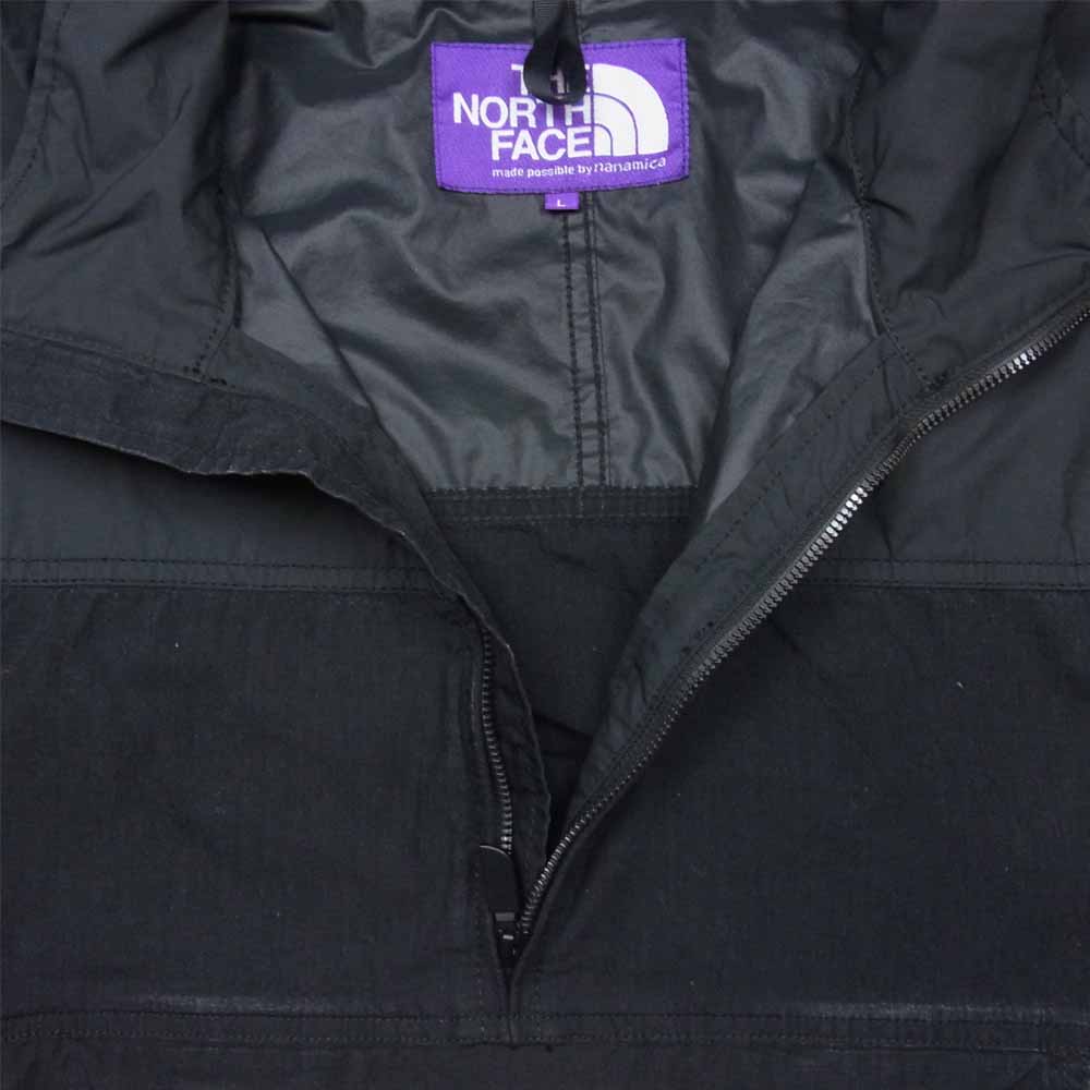 THE NORTH FACE ノースフェイス NP2008N PURPLE LABEL パープルレーベル Indigo Mountain Wind Pullover インディゴ マウンテン ウィンド プルオーバー ジャケット ブラック系 L【中古】