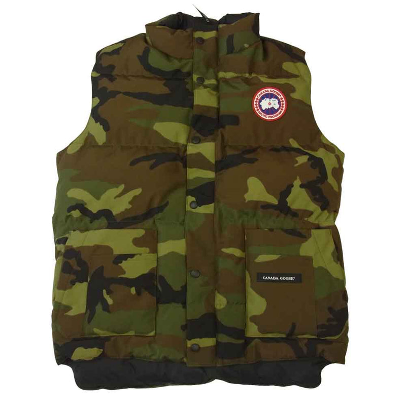 CANADA GOOSE カナダグース 4150JMI 国内正規品 FREESTYLE VEST フリースタイル ベスト カーキ系 S【美品】【中古】