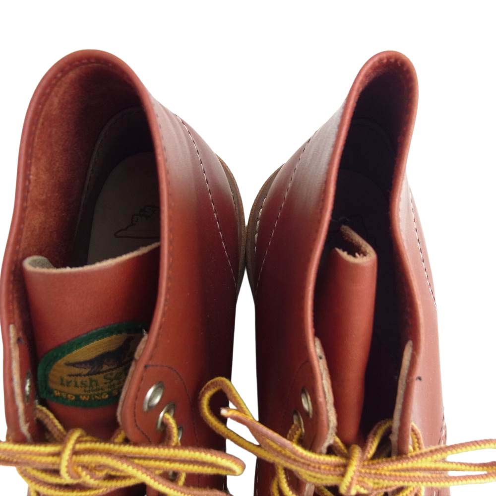 RED WING レッドウィング 9872 BEAMS ビームス 別注 半円犬タグ 6 inch round アイリッシュ セッター ブーツ オロラセット US8D【極上美品】【中古】