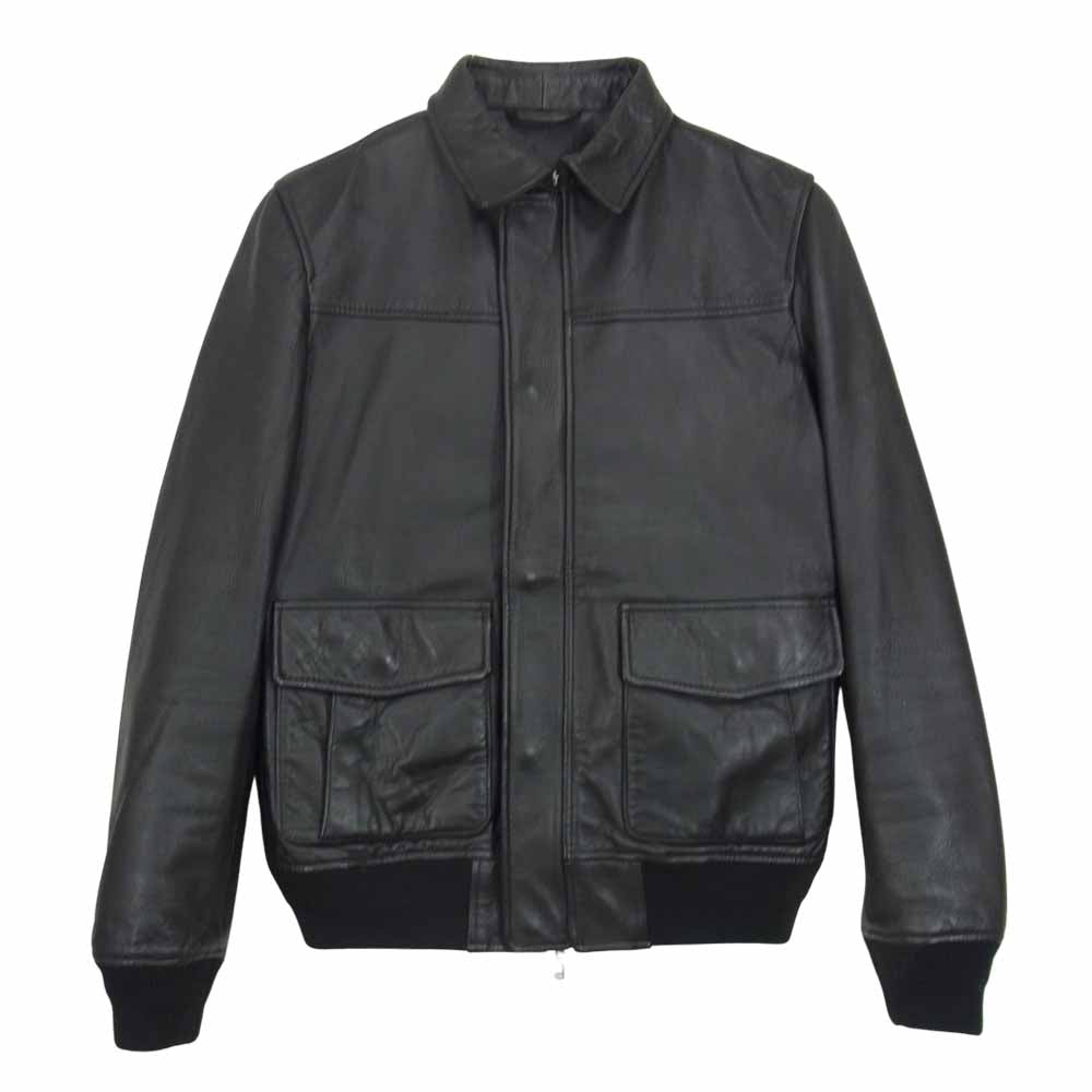 アバハウス 80090002 ゴートレザー ブルゾン ブラック系 2【中古】