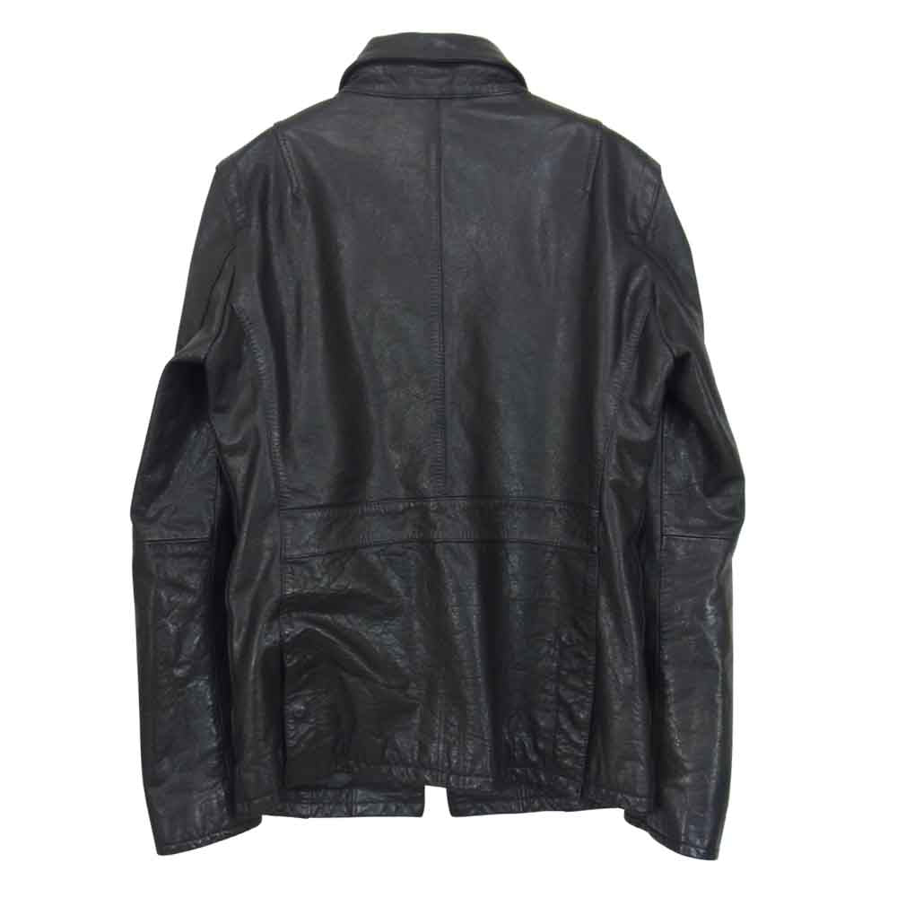 VANQUISH ヴァンキッシュ VJJ3036 カーフスキン レザー ミリタリー ジャケット ブラック系 S【中古】