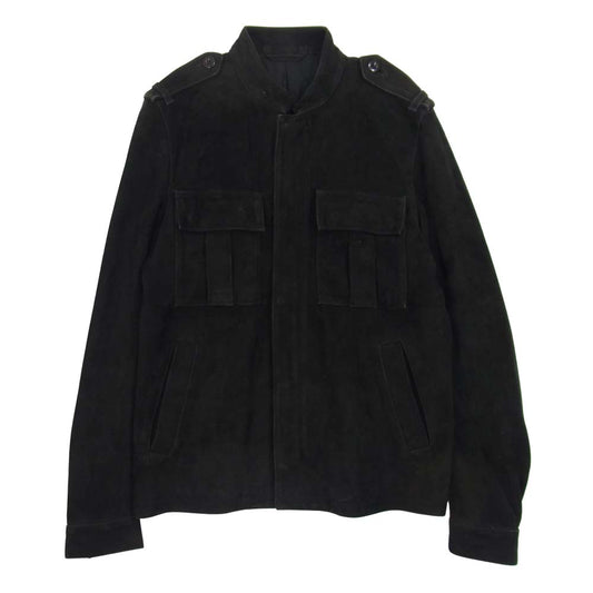 ATTACHMENT アタッチメント ゴートレザー スエード ミリタリー ジャケット ブラック系 2【中古】