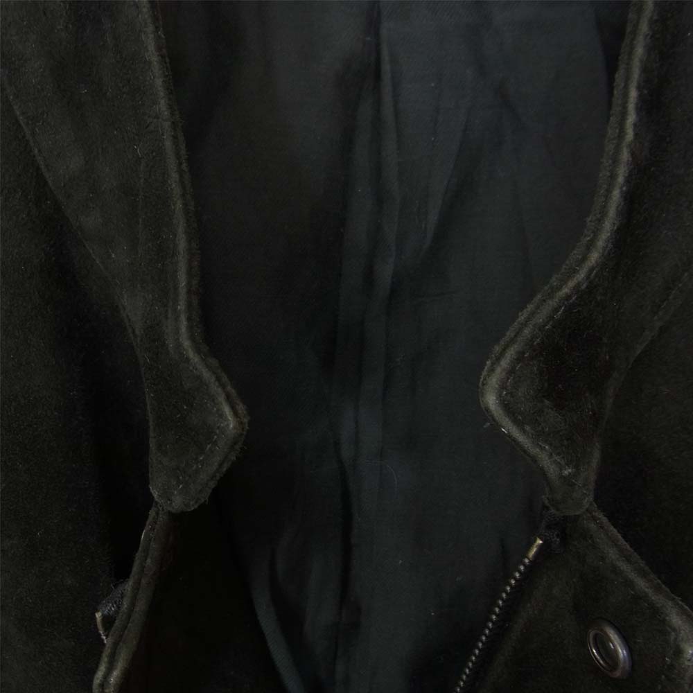 ATTACHMENT アタッチメント ゴートレザー スエード ミリタリー ジャケット ブラック系 2【中古】
