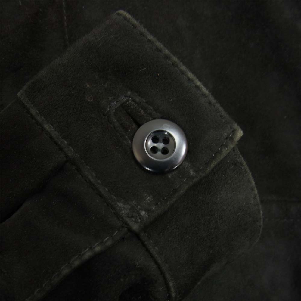 ATTACHMENT アタッチメント ゴートレザー スエード ミリタリー ジャケット ブラック系 2【中古】