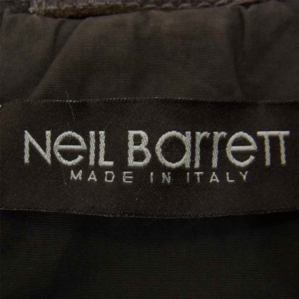NEIL BARRETT ニールバレット 国内正規品 イタリア製 カウレザー 加工 ライダース ジャケット ブラウン系 XS【中古】