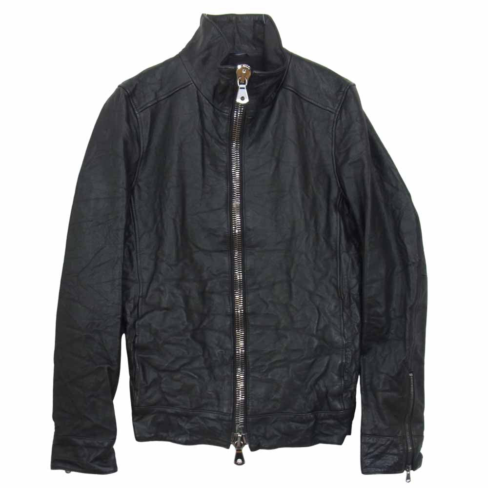 junhashimoto ジュンハシモト 16AW 1020000002 BIG ZIP INNER RIDERS ビッグジップ インナー カウレザー シングルライダース ブラック系 2【中古】