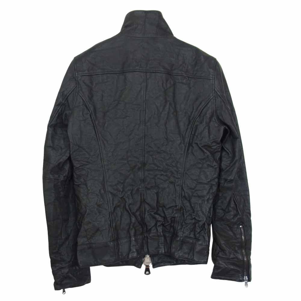 junhashimoto ジュンハシモト 16AW 1020000002 BIG ZIP INNER RIDERS ビッグジップ インナー カウレザー シングルライダース ブラック系 2【中古】