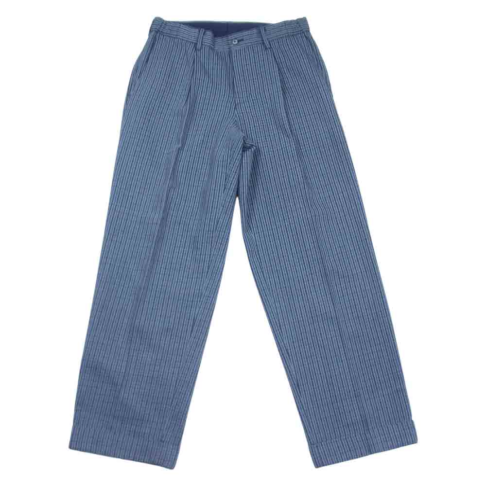 ユナイテッドトーキョー ワイド ストレート タック スラックス パンツ チャコール系 2【中古】