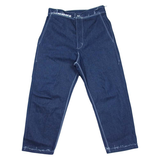 カミエルフォートヘンス Easy Cone Denim Pants ワイド テーパード デニム パンツ インディゴブルー系 M【美品】【中古】