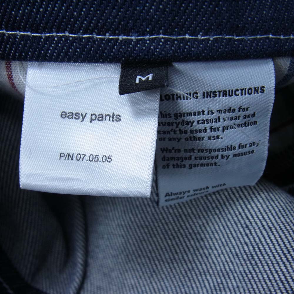 カミエルフォートヘンス Easy Cone Denim Pants ワイド テーパード デニム パンツ インディゴブルー系 M【美品】【中古】