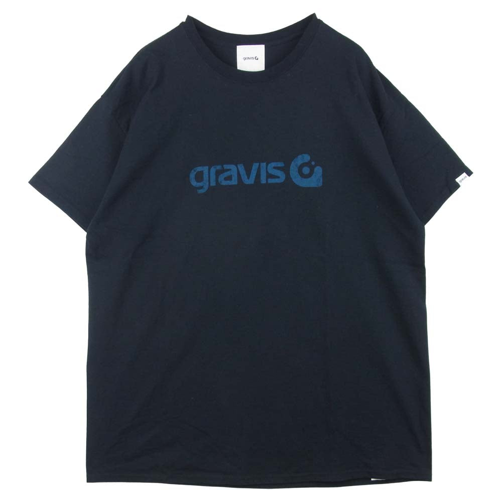 CALEE キャリー 221H1010899 GRAVIS Logo eagle t-shirt グラヴィス ロゴプリント 半袖 Tシャツ ブラック系 XL【中古】