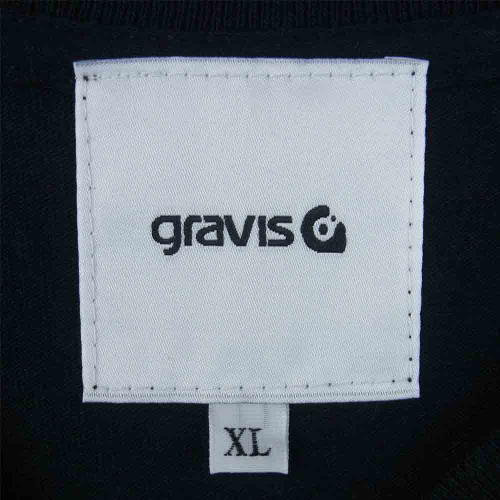 CALEE キャリー 221H1010899 GRAVIS Logo eagle t-shirt グラヴィス ロゴプリント 半袖 Tシャツ ブラック系 XL【中古】