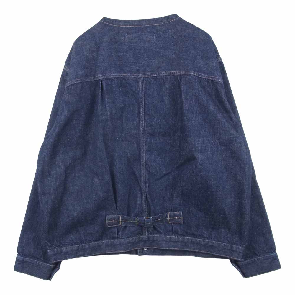 CALEE キャリー 21SS 1st TYPE NO COLLAR DENIM JACKET ノーカラー デニム ジャケット インディゴブルー系 XL【美品】【中古】
