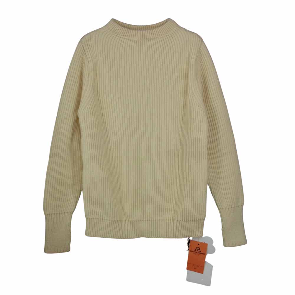 アンデルセンアンデルセン NAVY CREWNECK クルーネック ニット オフホワイト系 XS【中古】