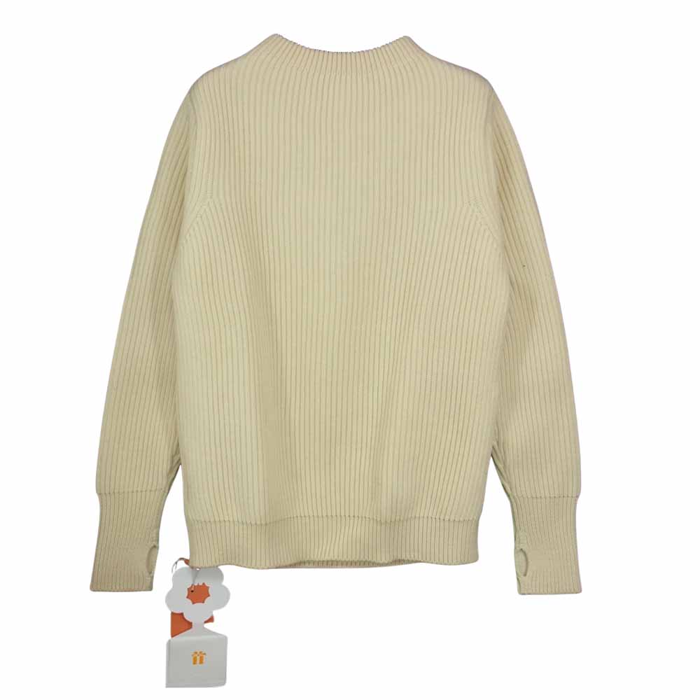 アンデルセンアンデルセン NAVY CREWNECK クルーネック ニット オフホワイト系 XS【中古】